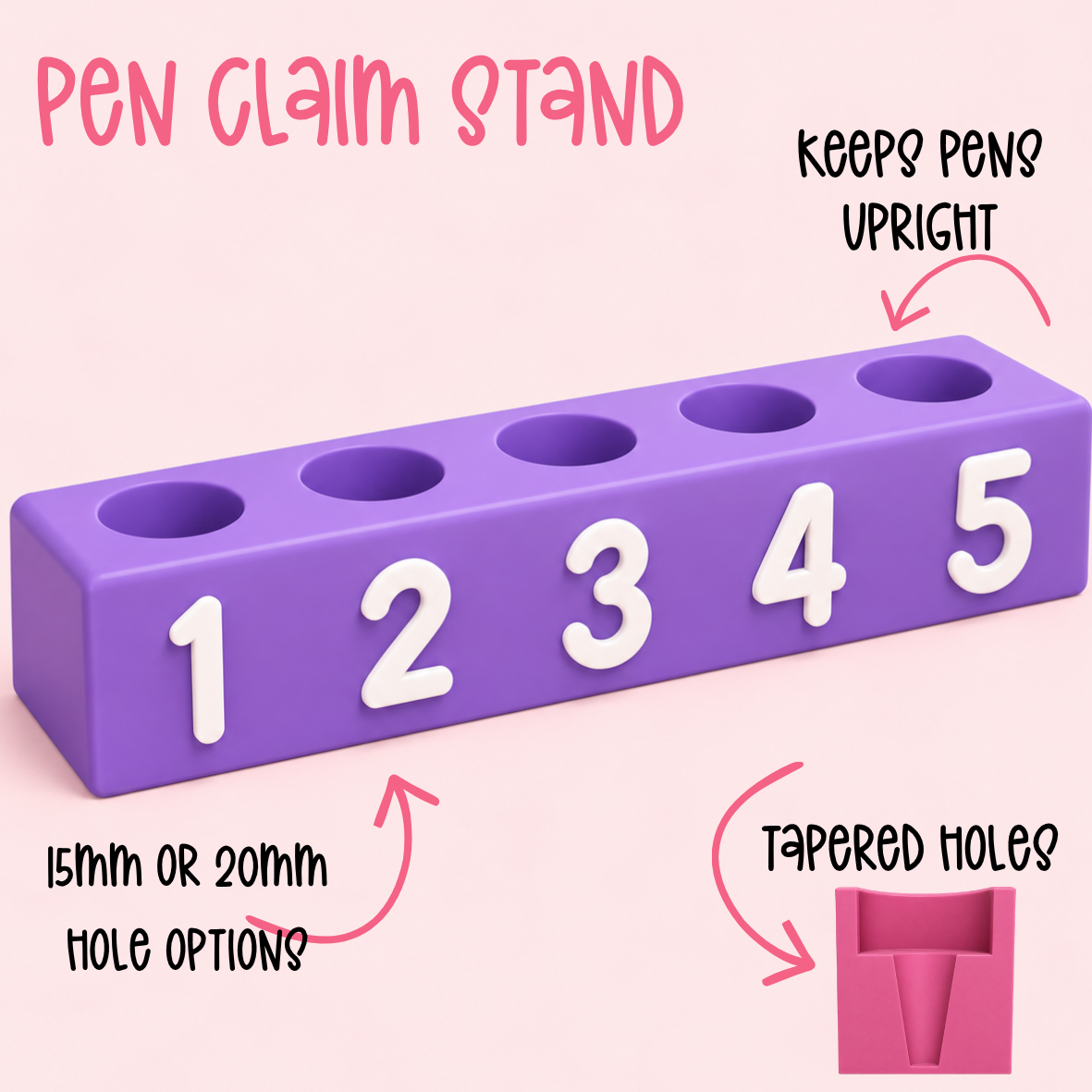 3D Print File | Simple Pen Claim Stand