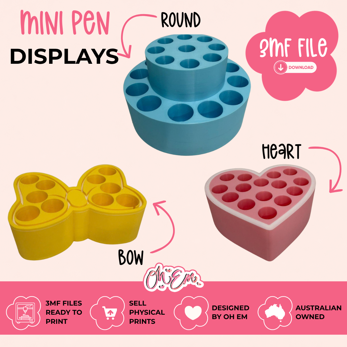 3D Print File | Mini Pen Displays