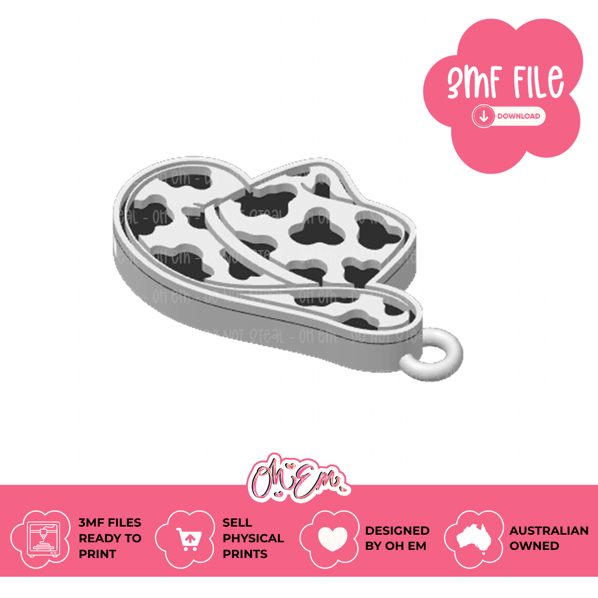 3D Print Files | Cow Print Hat