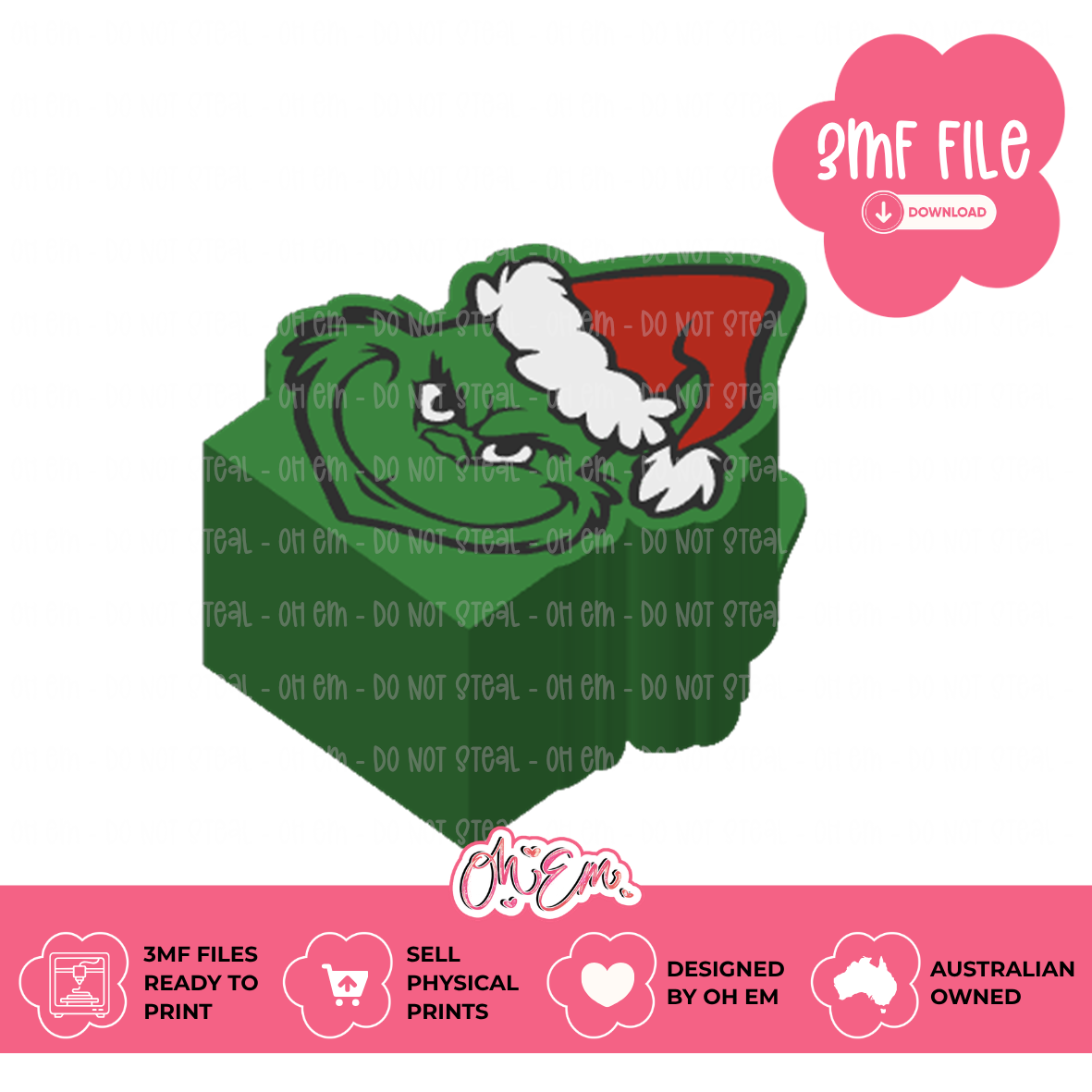 3D Print Files | Christmas Grouch