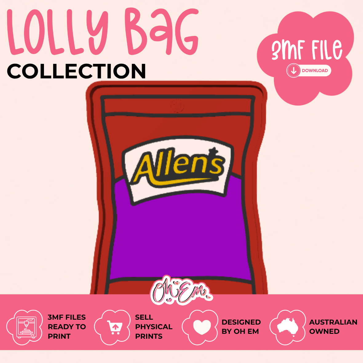 3D Print Files | Lolly Bag