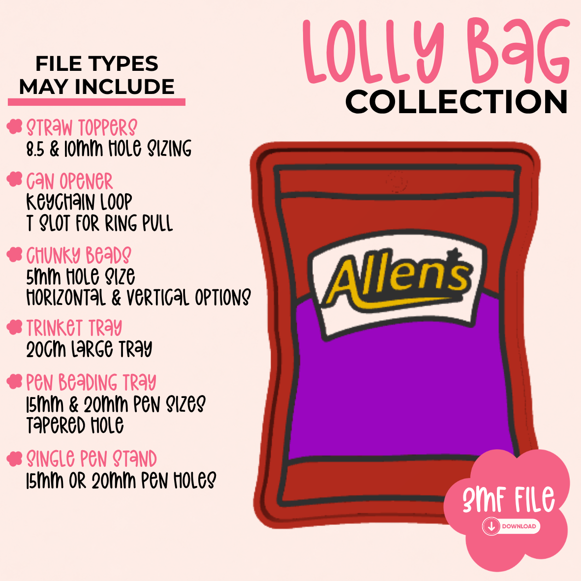 3D Print Files | Lolly Bag