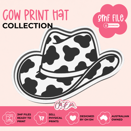 3D Print Files | Cow Print Hat