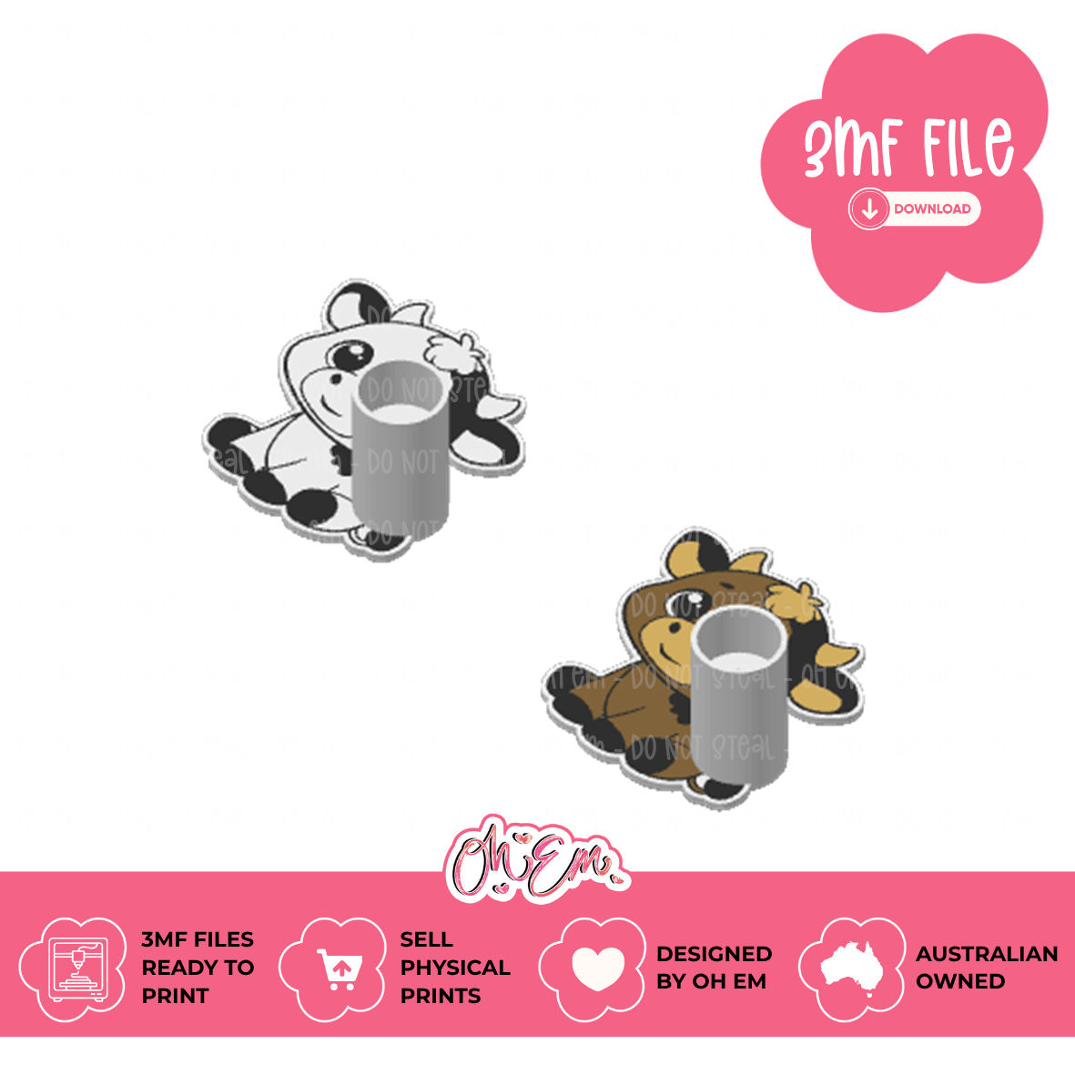 3D Print Files | Cow
