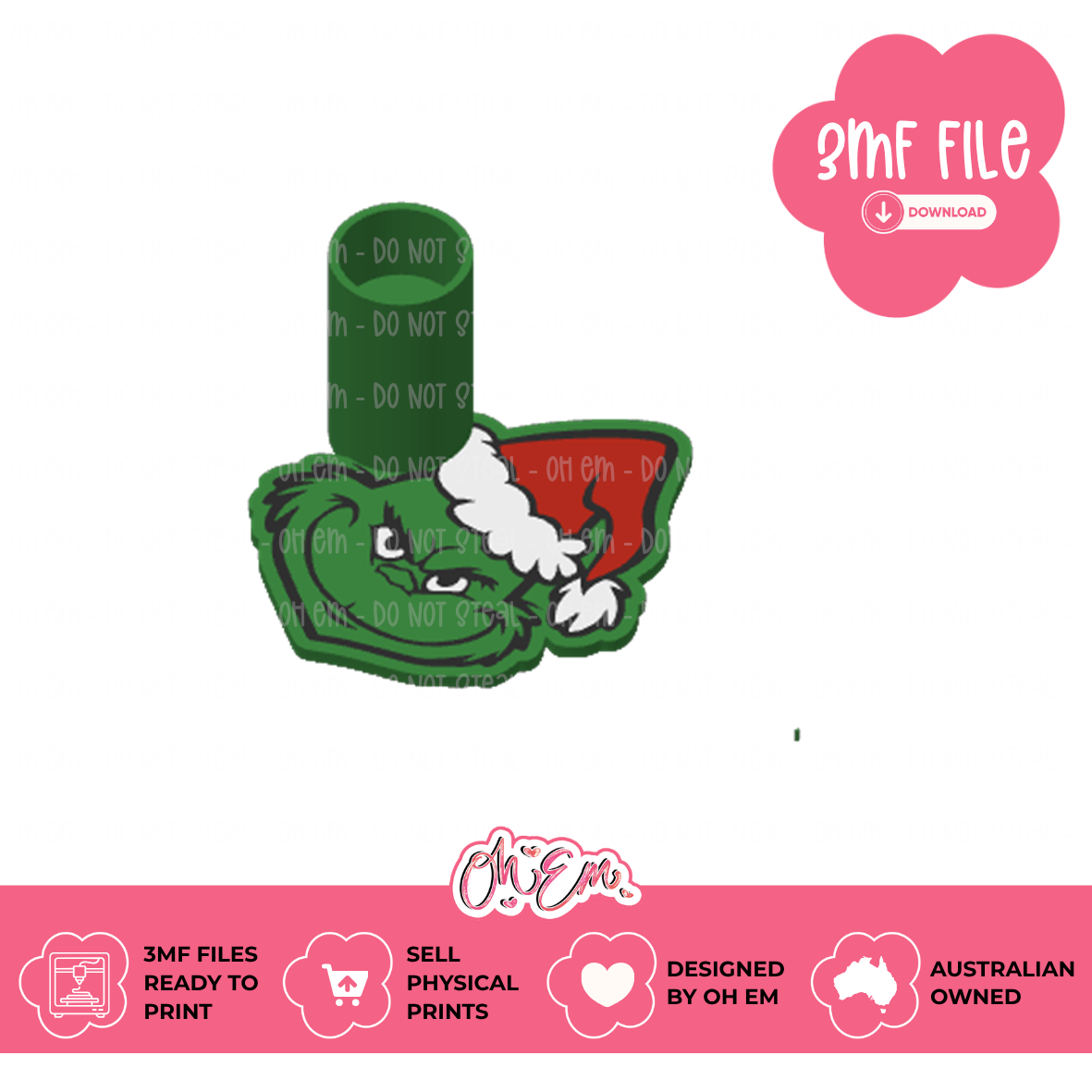 3D Print Files | Christmas Grouch