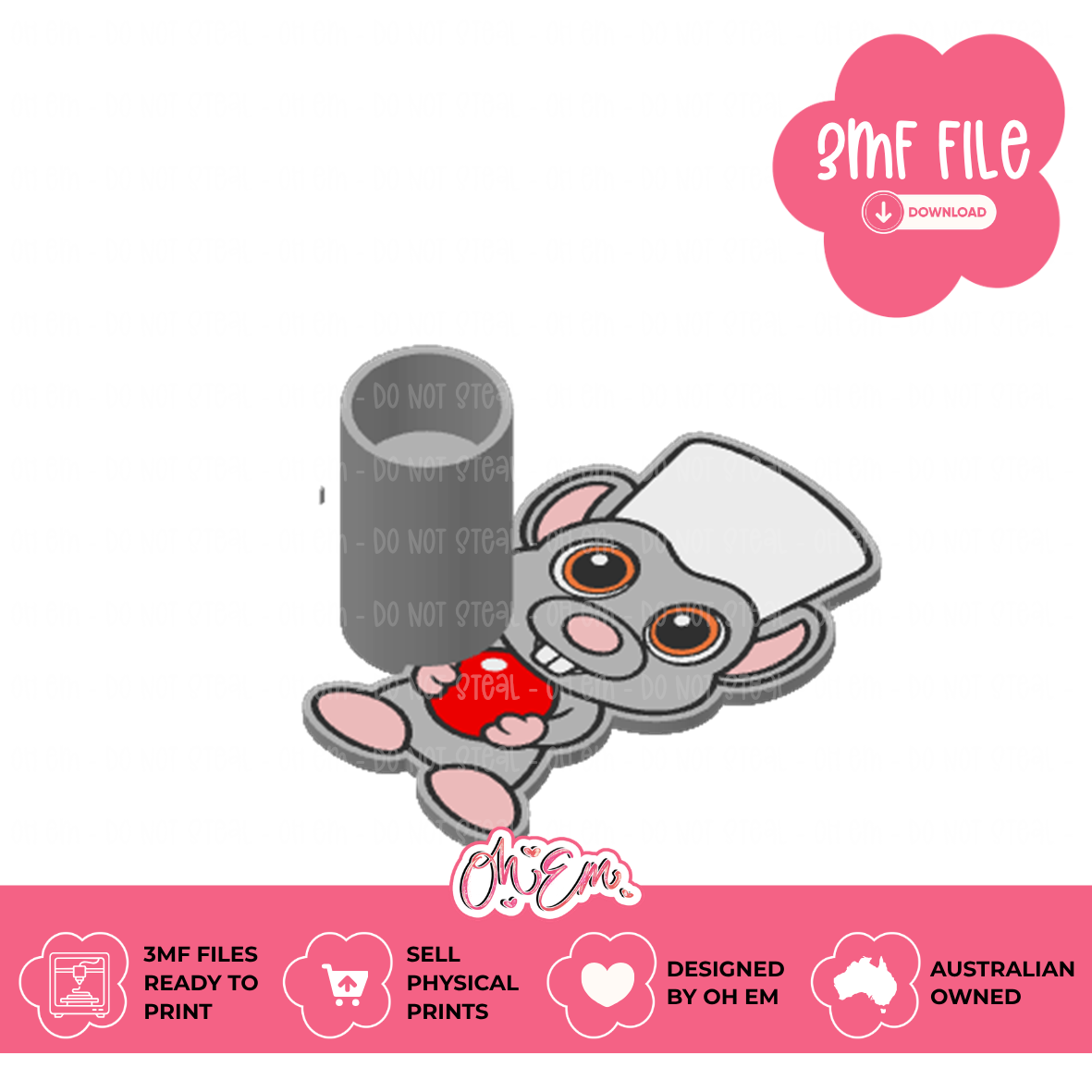 3D Print Files | Cooking Mouse