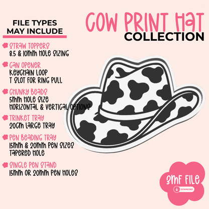 3D Print Files | Cow Print Hat