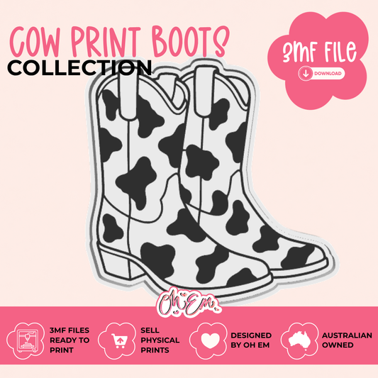 3D Print Files | Cow Print Boots
