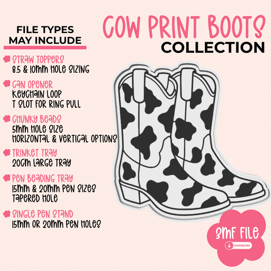 3D Print Files | Cow Print Boots