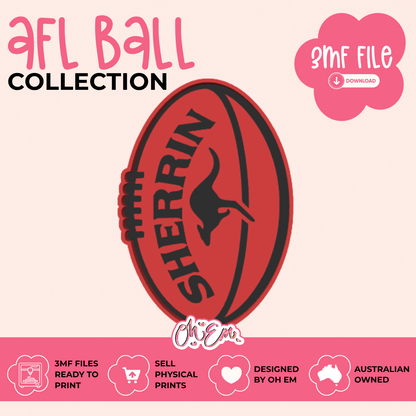 3D Print Files | Aussie Rules Ball