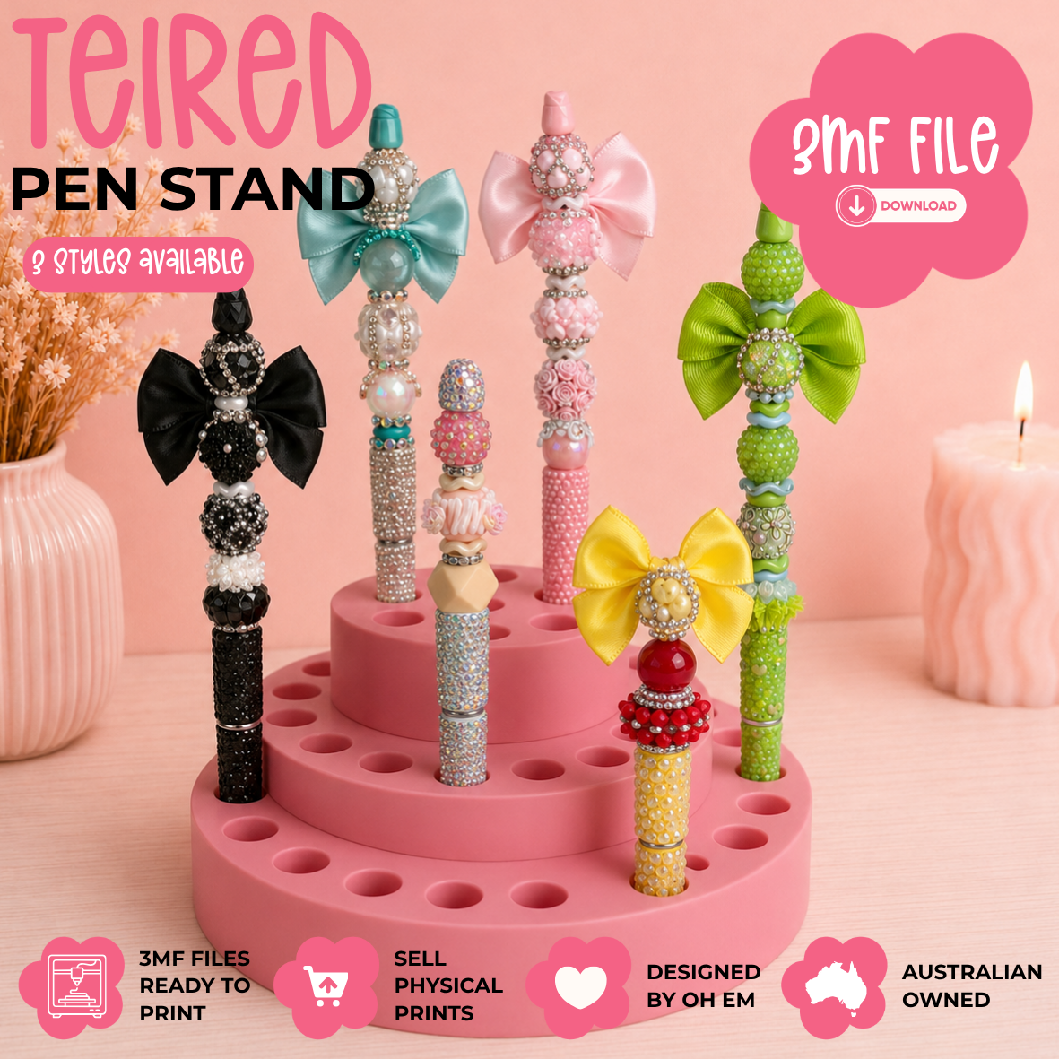 3D Print File | Spinning Pen Display Stands
