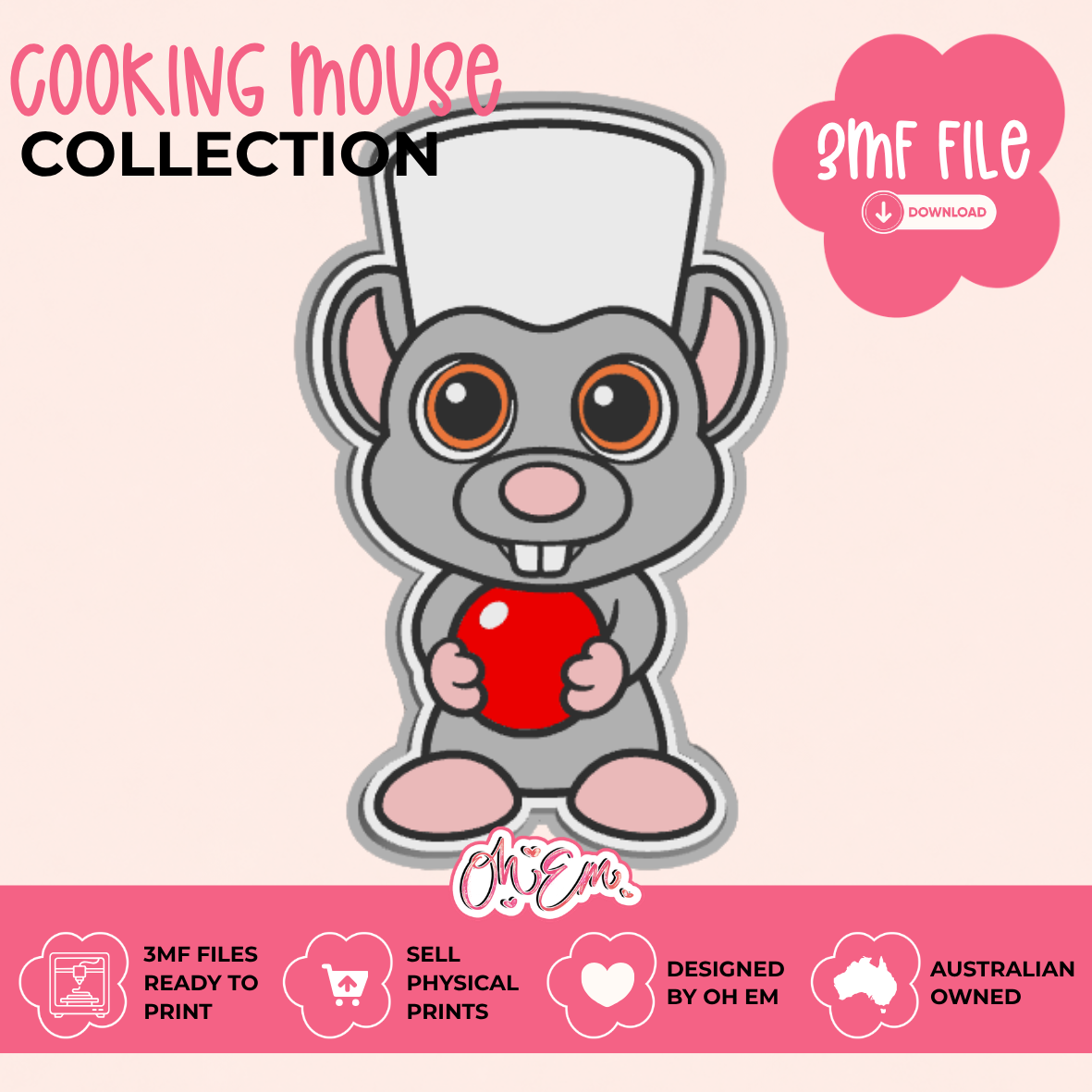 3D Print Files | Cooking Mouse