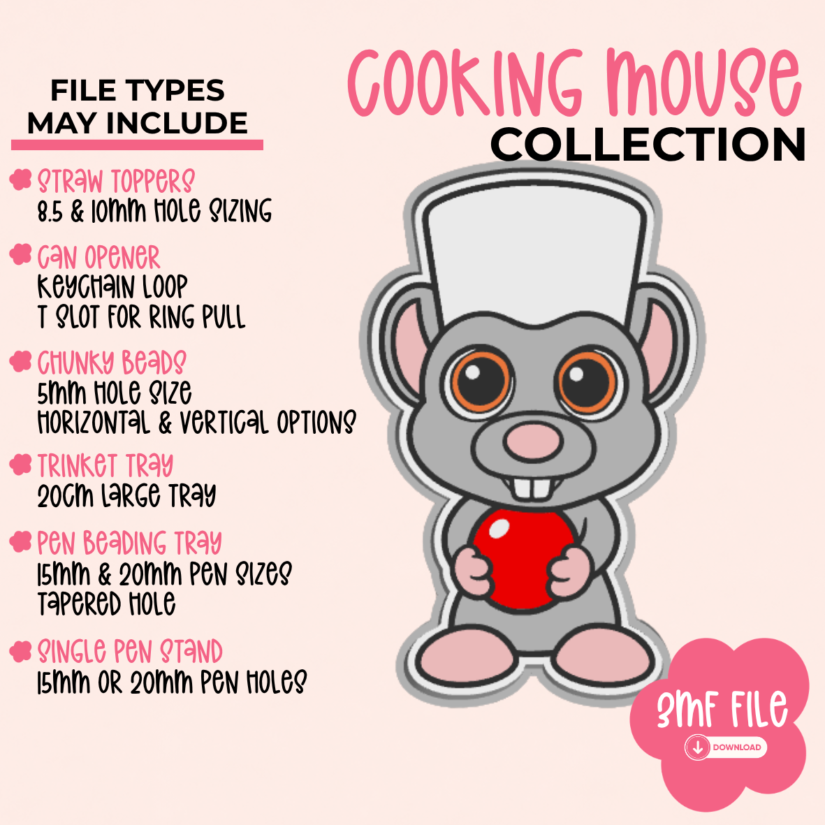3D Print Files | Cooking Mouse