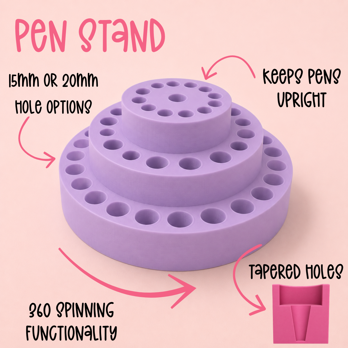 3D Print File | Spinning Pen Display Stands