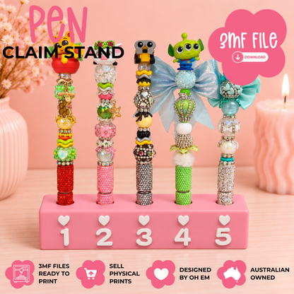 3D Print File | Heart Pen Claim Stand