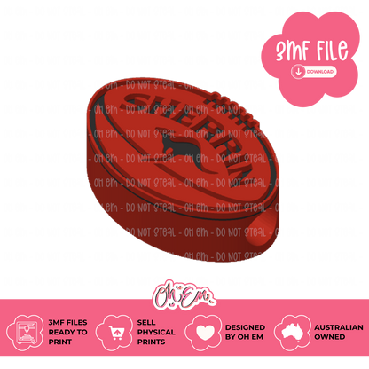 3D Print Files | Aussie Rules Ball