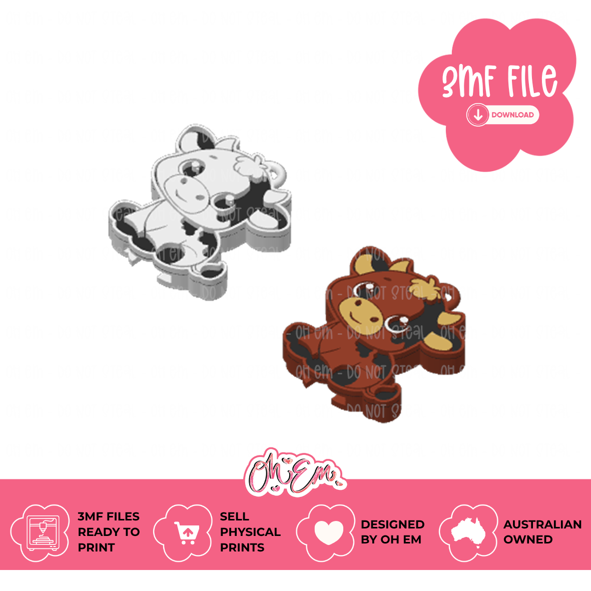 3D Print Files | Cow