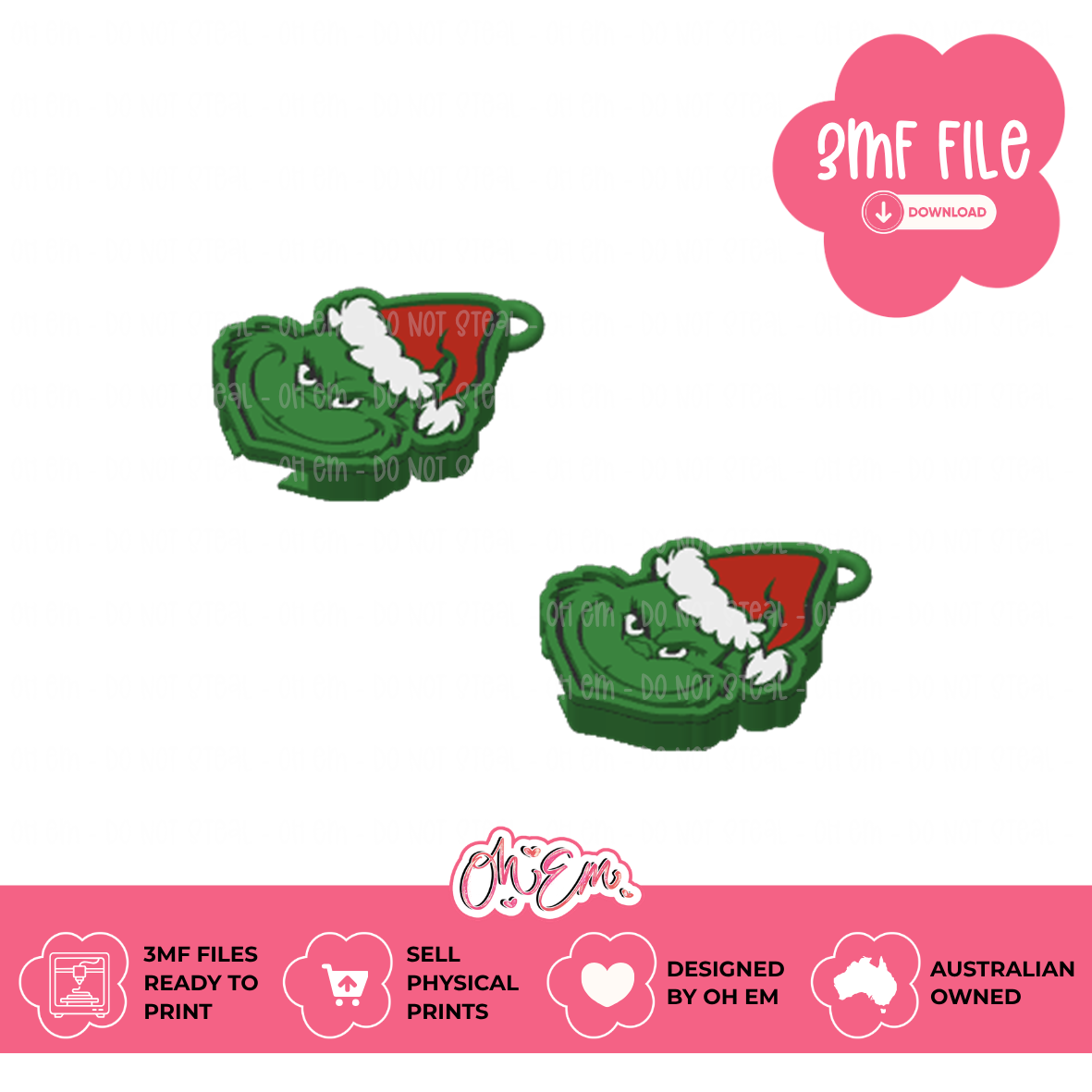 3D Print Files | Christmas Grouch
