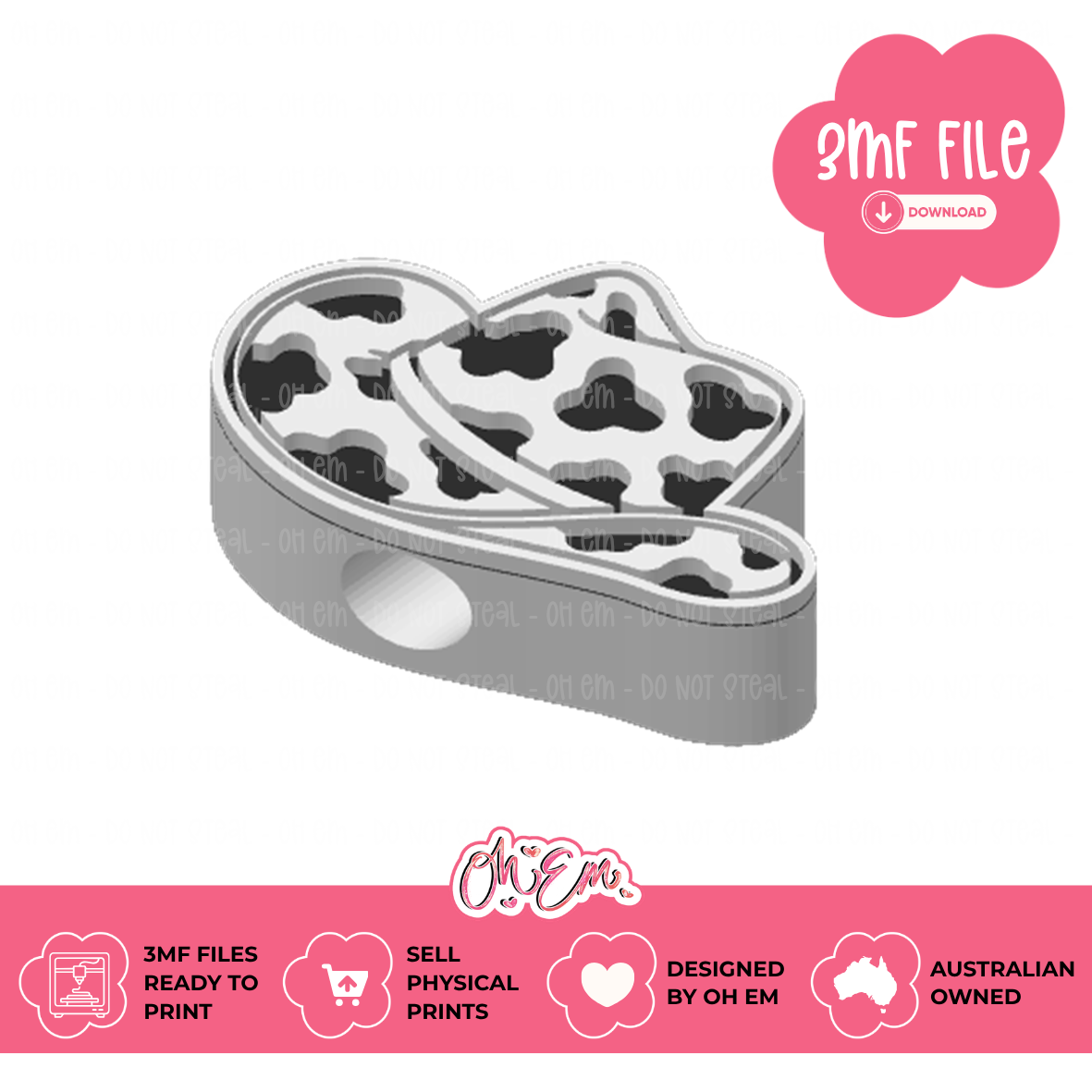 3D Print Files | Cow Print Hat