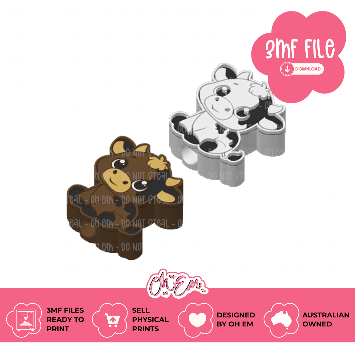 3D Print Files | Cow