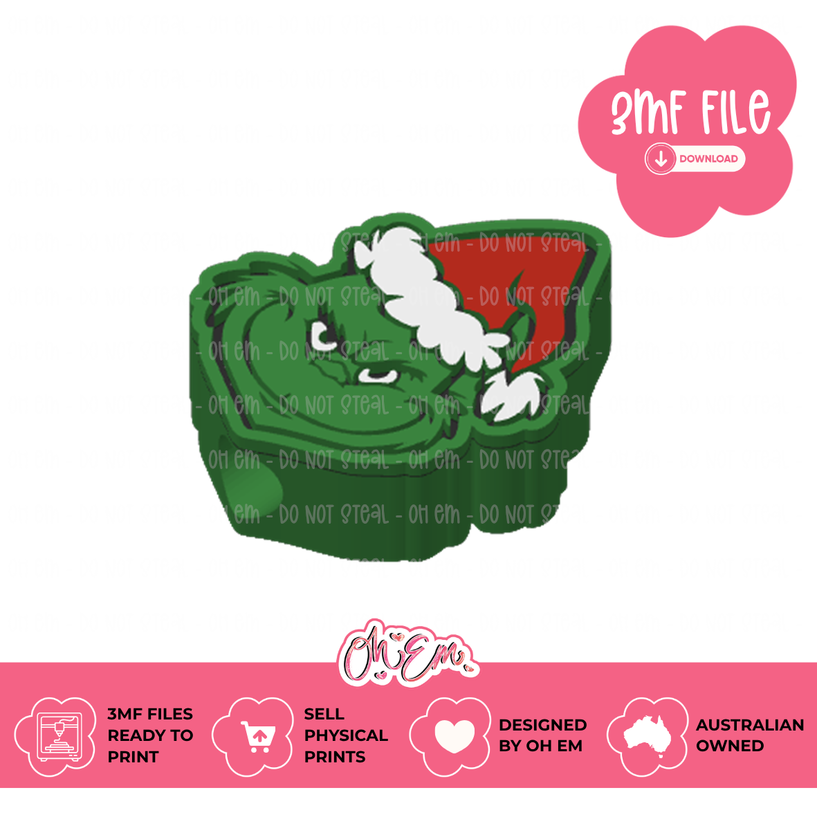 3D Print Files | Christmas Grouch