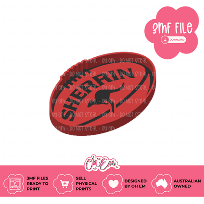 3D Print Files | Aussie Rules Ball