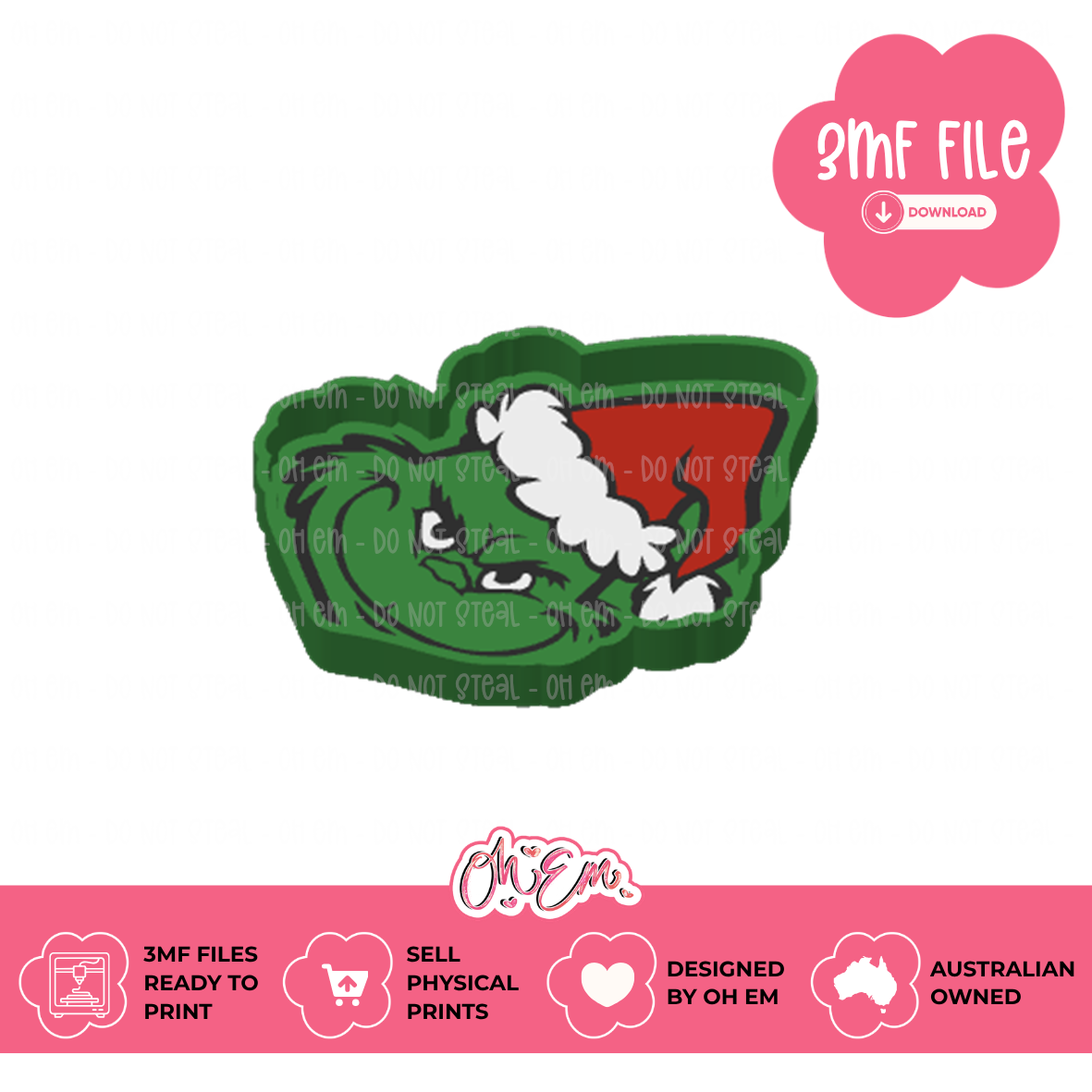 3D Print Files | Christmas Grouch